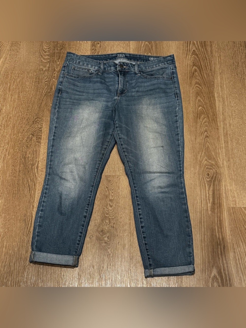 a.n.a Dark Washed Blue Boyfriend Jeans